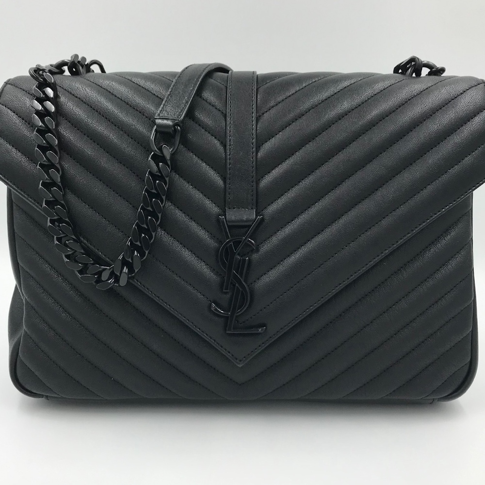 Ysl Yves Saint Laurent Black Quilted Shoulder Bag